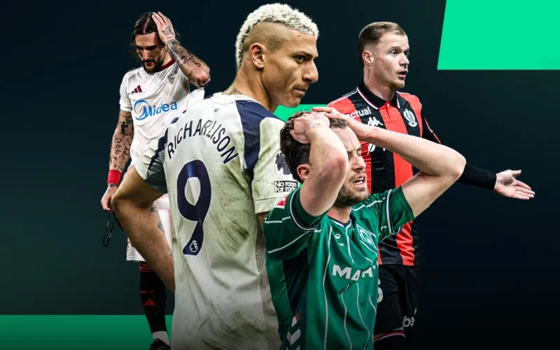 توتنهام وإشبيلية وفولفسبورغ ونيس يواجهون خطر الهبوط من دورياتهم المحلية هذا الموسم